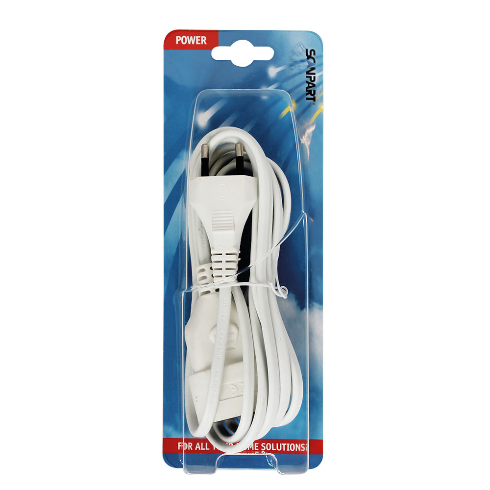 Scanpart Euro Extension Cord 3.0 m White