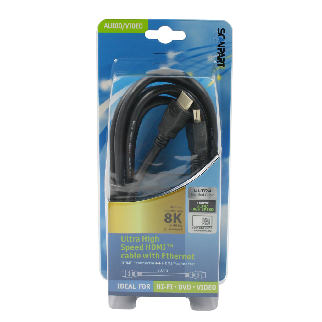 Scanpart HDMI Cable UHD Speed 2.1 3.0 m