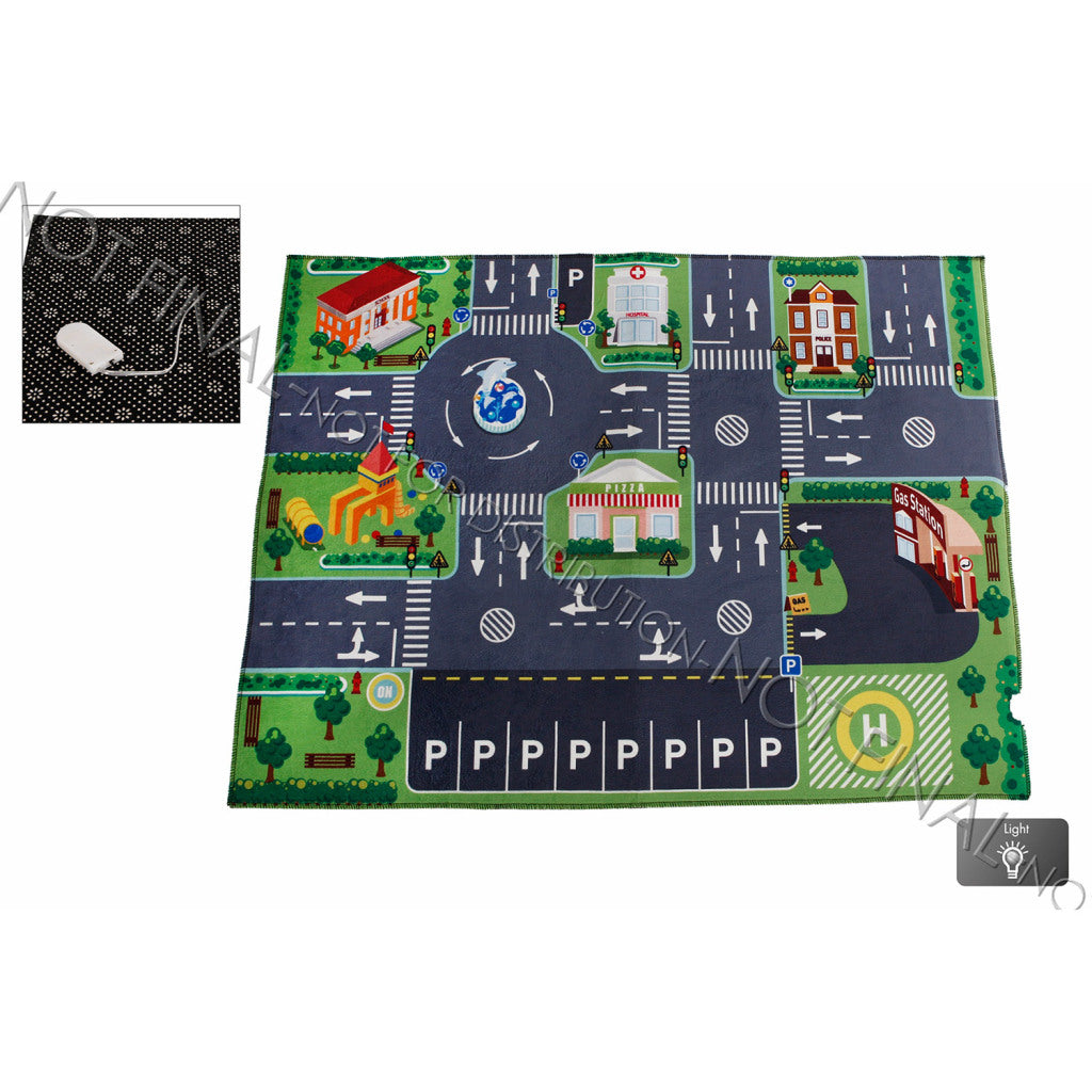Car Mat with LED Traffic Lights - 100x75 cm