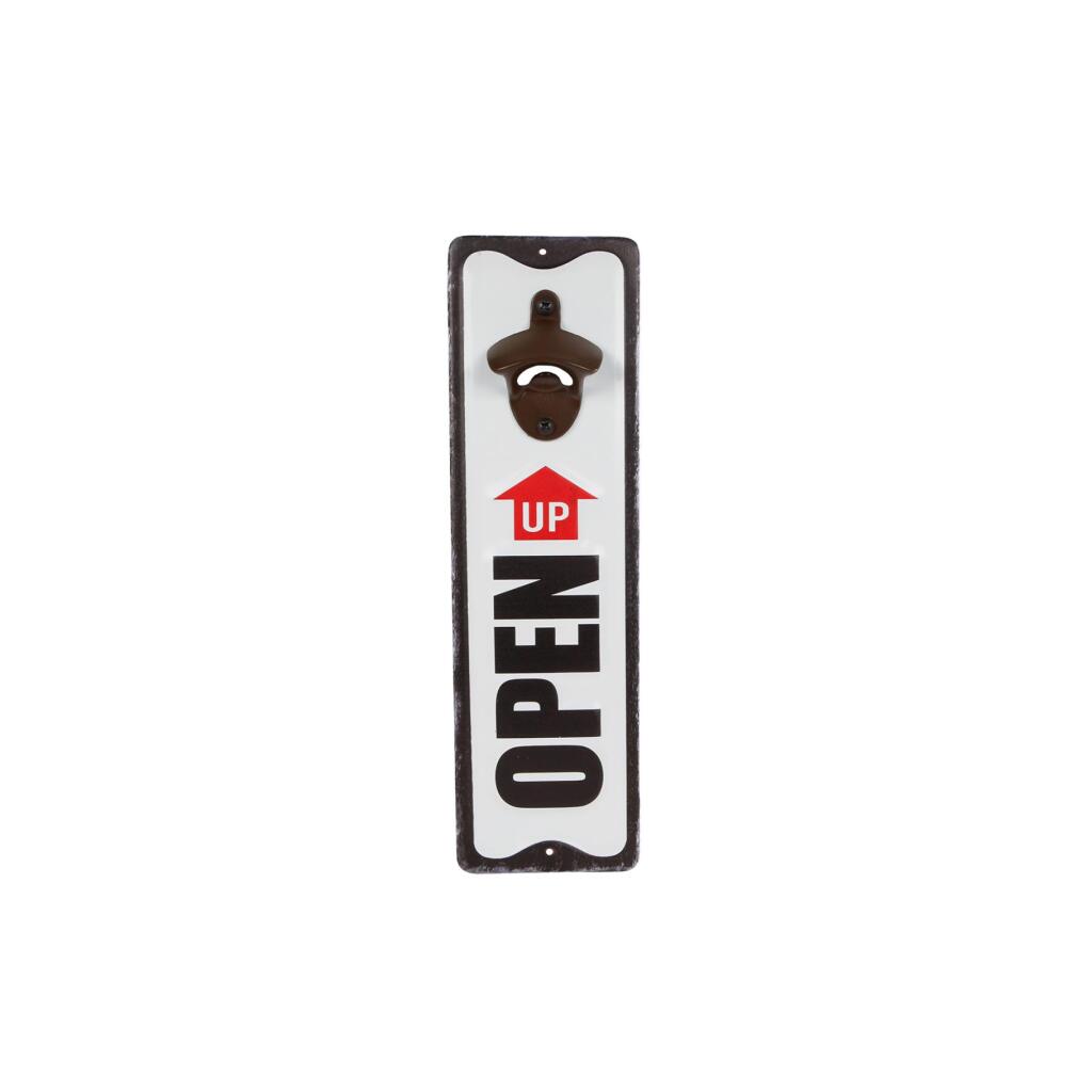 Metal Beer Opener Open Up 10.5x36x3.5 cm Black/White