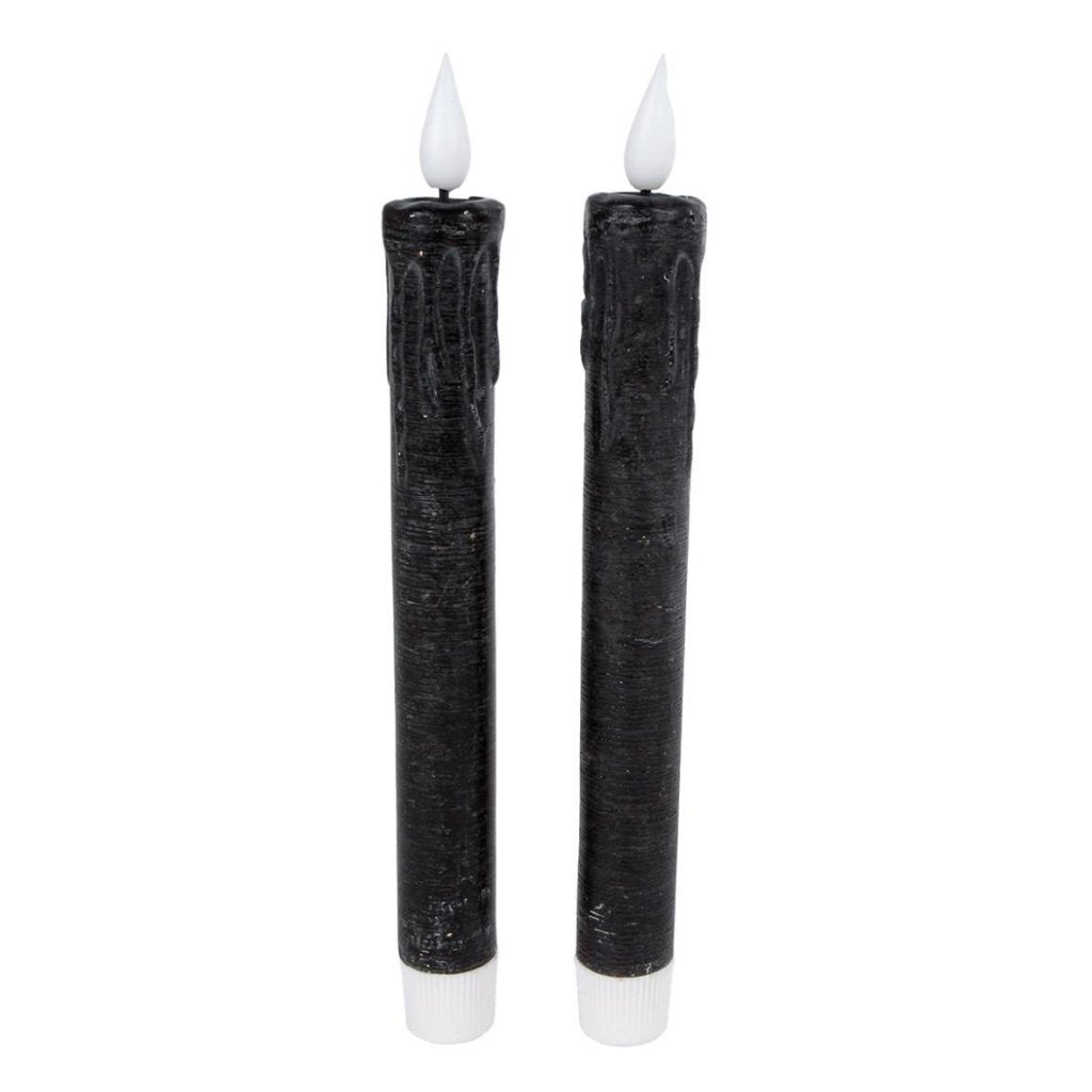 LED Candles with Remote Control 2 Pieces Black