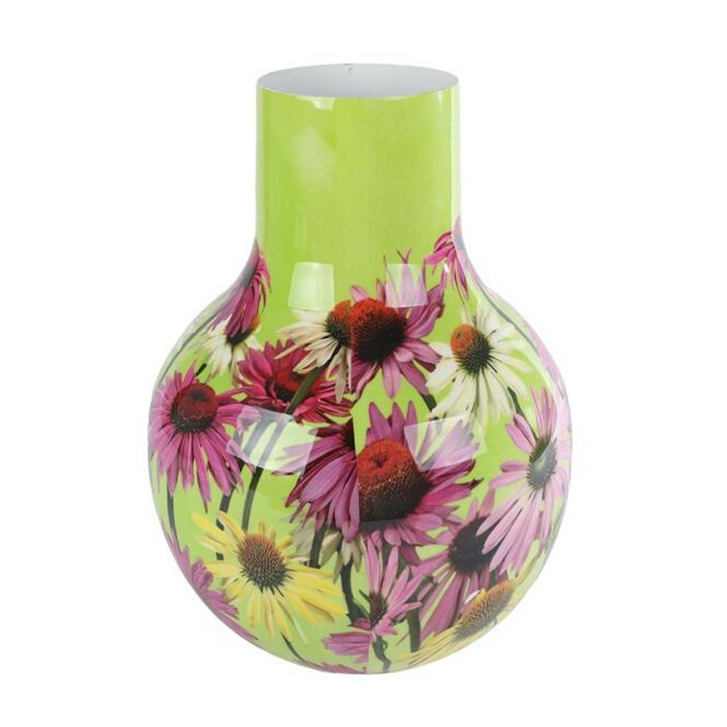 Coneflower Vase 22x22x30 cm Metal/Green