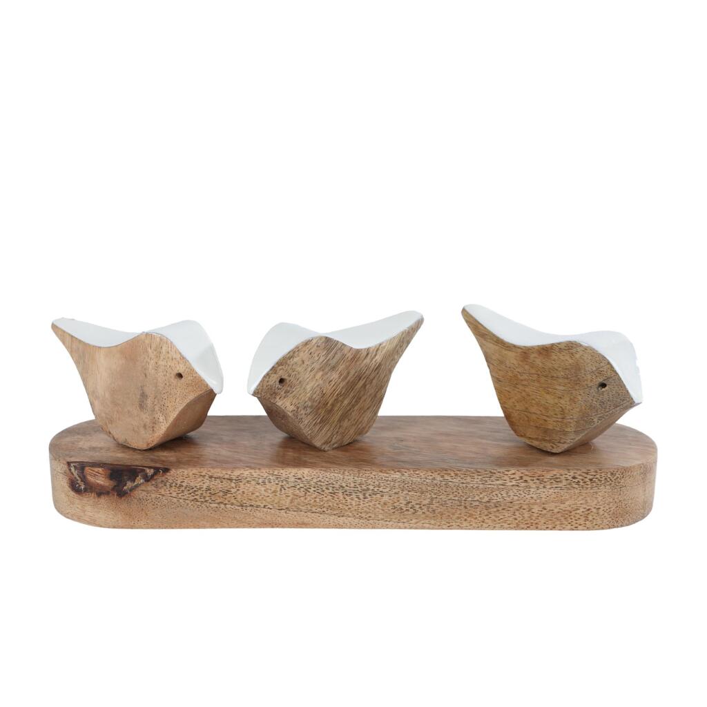 Wooden Sculpture Birds 22x5.5x6.5 cm