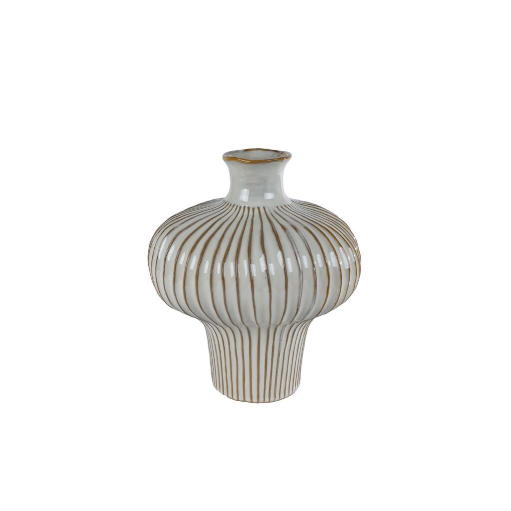 Jodie Vase 25.5x23.5x29 cm Earthenware White/Brown