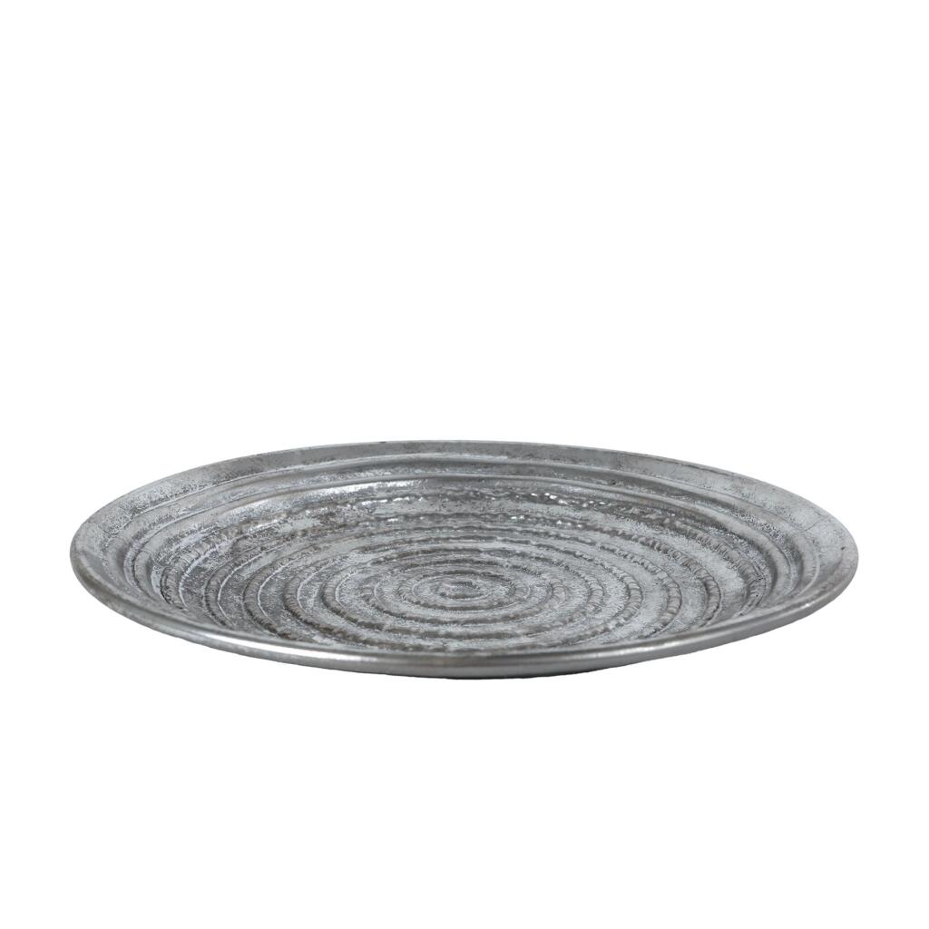 Metal Tray Ceara 39x39x2 cm Silver