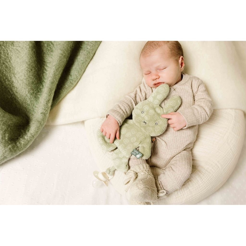 Miffy Fluffy Pacifier Cloth Green