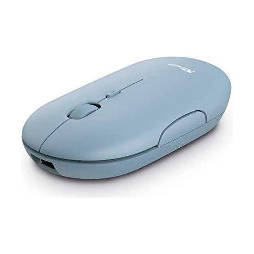 Trust Puck - Maus - rechts- und linkshändig - optisch - 4 Tasten - kabellos - Bluetooth, 2,4 GHz - kabelloser Empfänger (USB) - Blau (24126) - 8713439241266 - image 1
