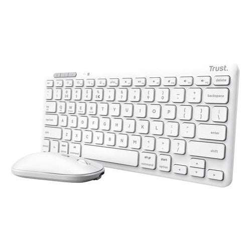 TRUST LYRA WL KEYBOARD + MOUSE WHITE DE (25075) afbeelding 1