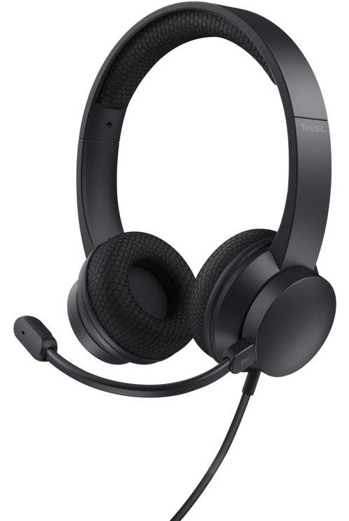 Trust Ayda. Produkttyp: Kopfhörer. Übertragungstechnik: Kabelgebunden. Empfohlene Nutzung: Anrufe/Musik. Kopfhörerfrequenz: 20 - 20000 Hz. Kabellänge: 1,8 m. Gewicht: 147 g. Produktfarbe: Schwarz (25089) afbeelding 1