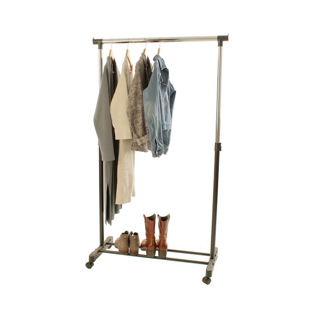 V-Part Clothes Rack 84x170x43 cm - Black - Height Adjustable