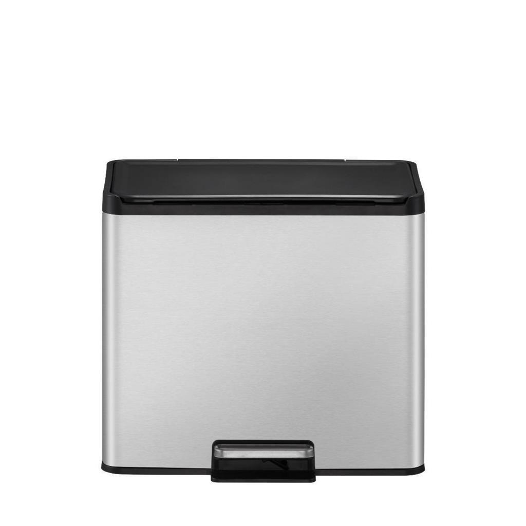 EKO Essential Recycling Pedal Bin 3x9L Stainless Steel