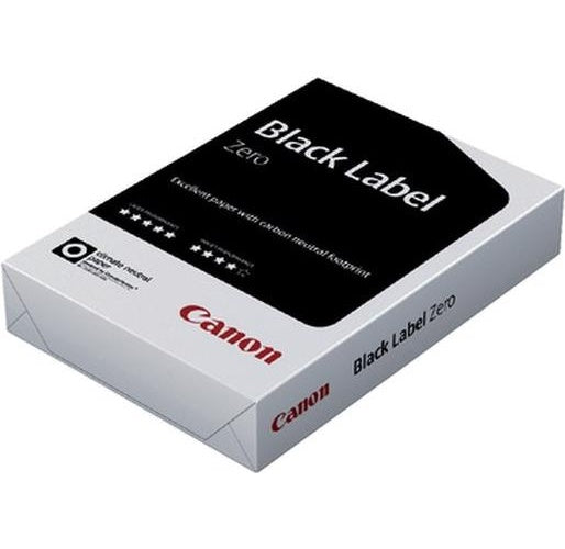 Canon Black Label Zero FSC. Empfohlene Nutzung: Laser-/Inkjet-Druck, Papiergröße: A4 (210x297 mm), Blätter pro Packung: 500 Blätter. Zertifizierung: TCF (99859254) afbeelding 1