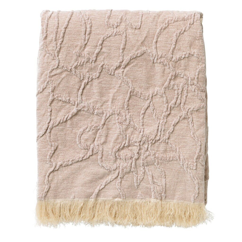 Dutch Decor Florine Throw with Fringes 140x180 cm Beige
