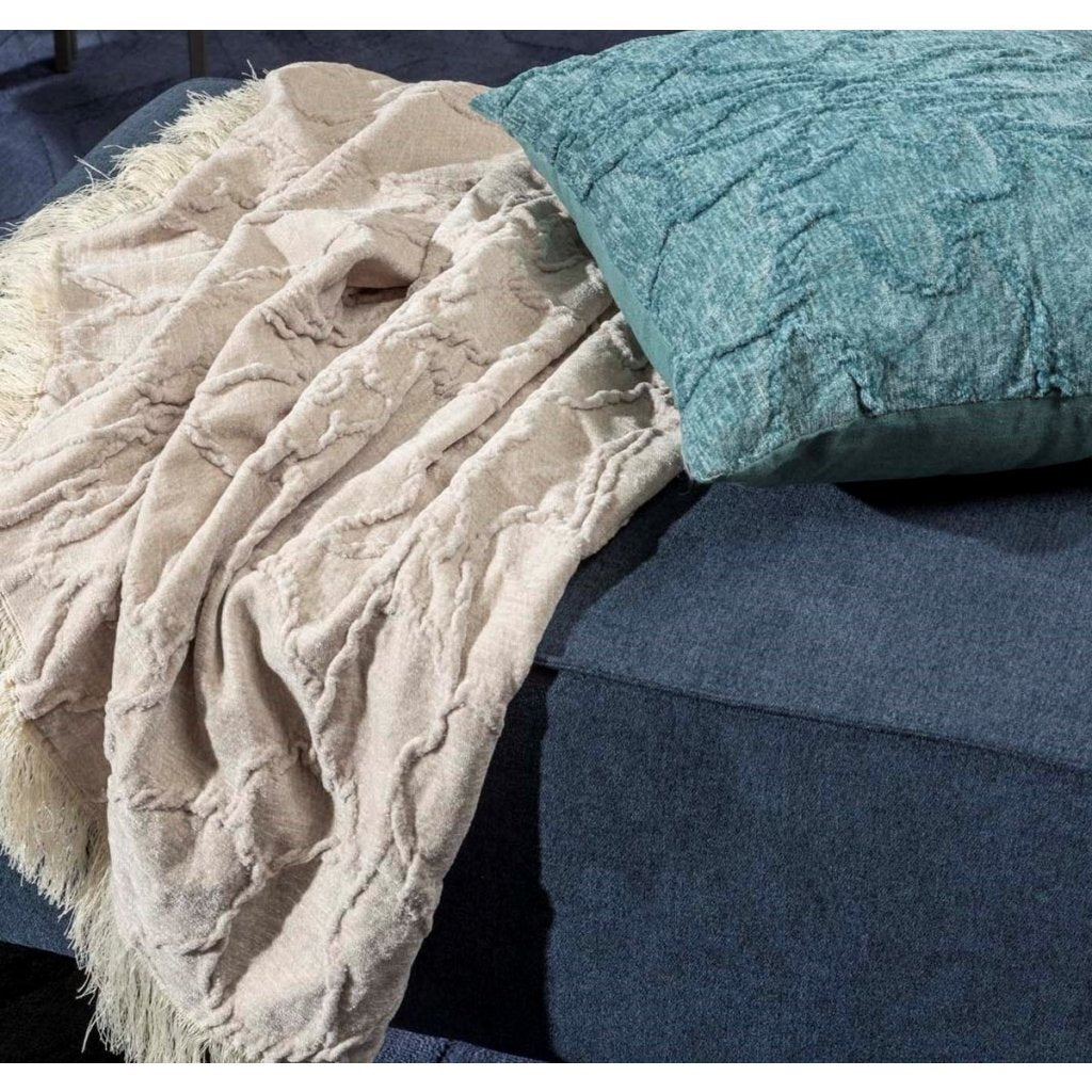 Dutch Decor Florine Throw with Fringes 140x180 cm Beige