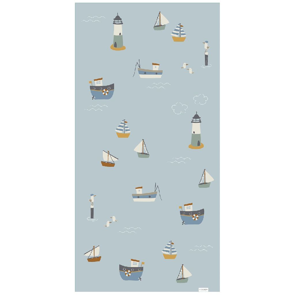 Little Dutch Sailors Bay Beach Towel 60x120 cm Light Blue