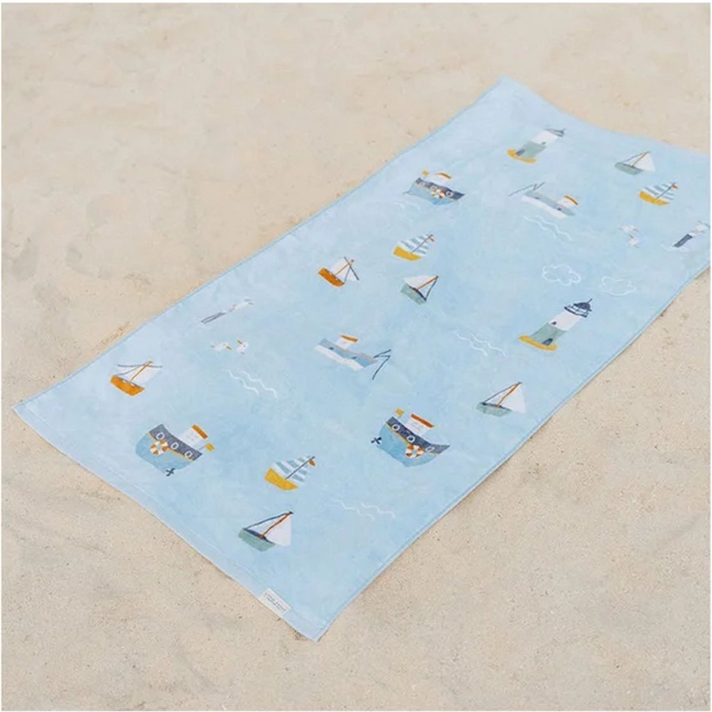 Little Dutch Sailors Bay Beach Towel 60x120 cm Light Blue