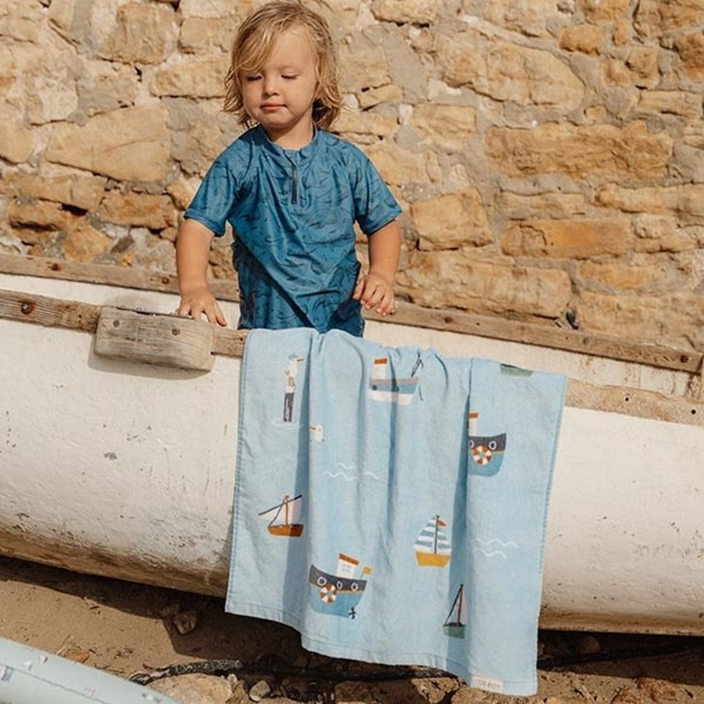 Little Dutch Sailors Bay Beach Towel 60x120 cm Light Blue