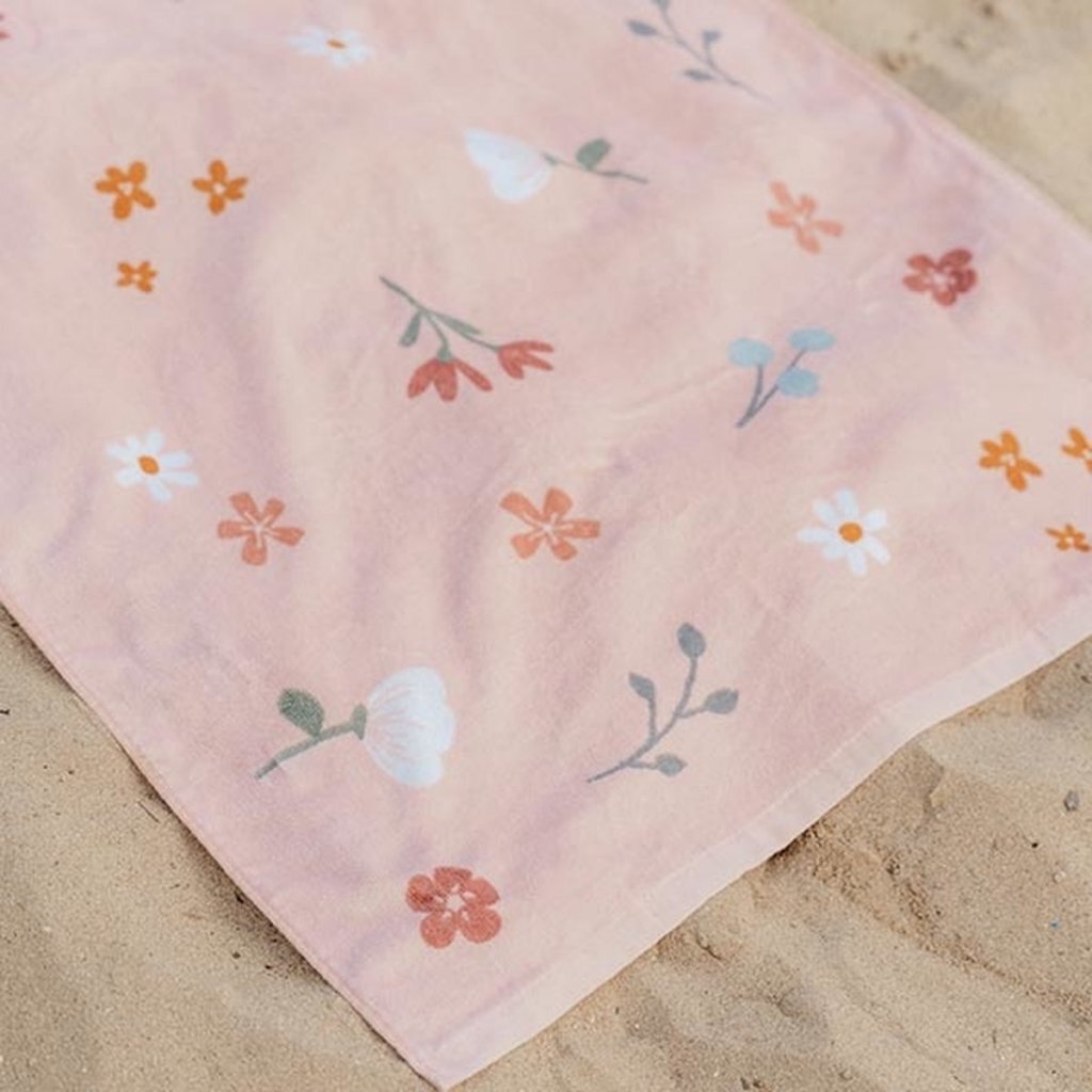 Little Dutch Pink Flowers Beach Towel 60x120 cm Light Pink