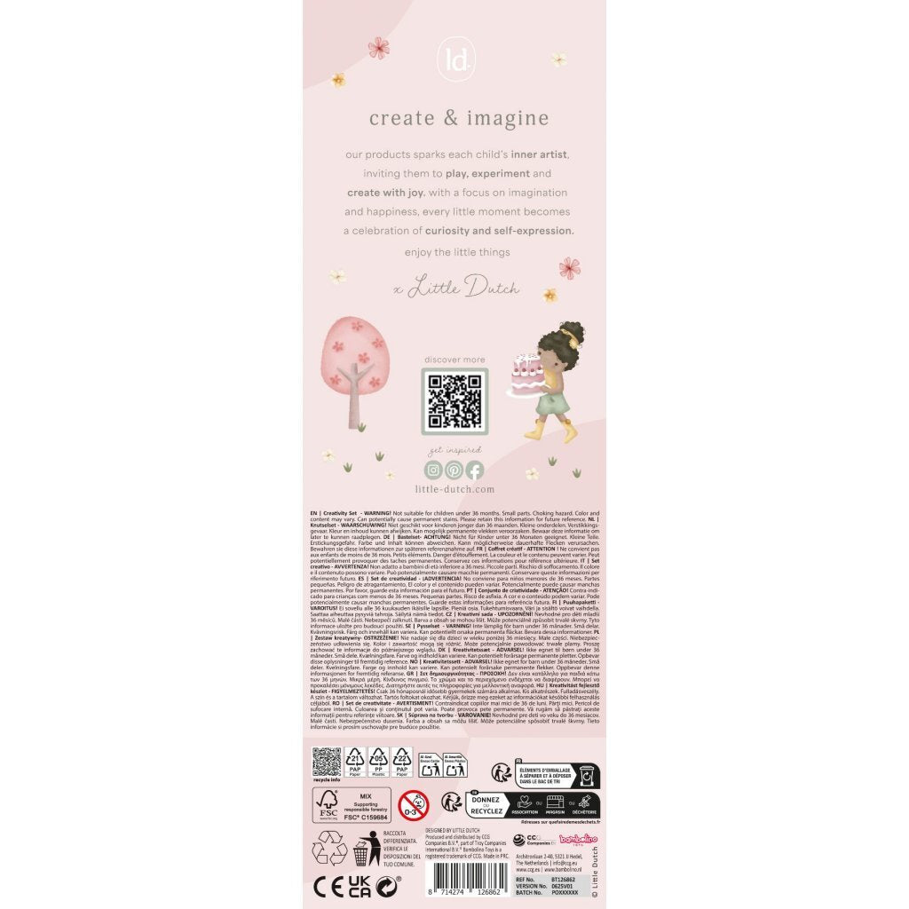 Little Dutch Rosa Creativity Box XL - Craft Set for Kids 3+