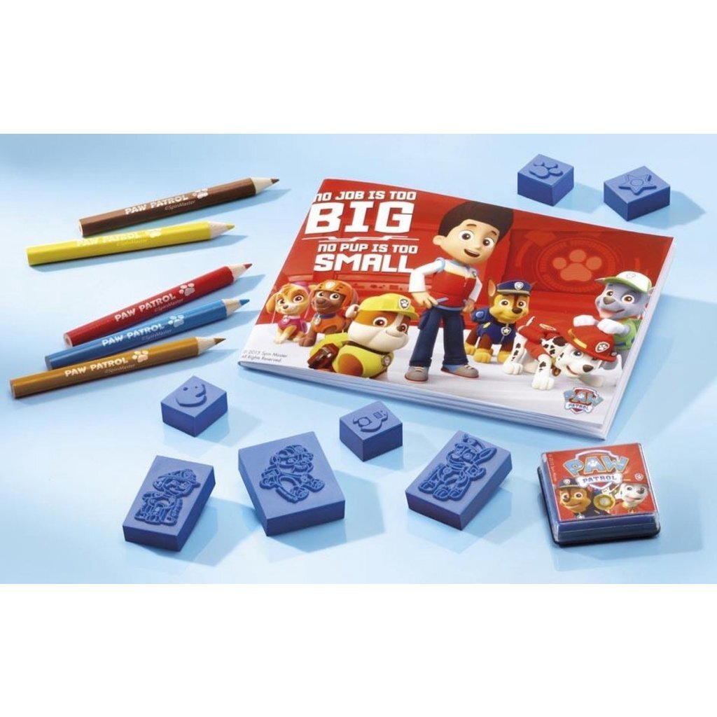 Paw Patrol 2-in-1 Creative Set with Fuse Beads, Stamps, Ink, Drawing Pad, Colored Pencils