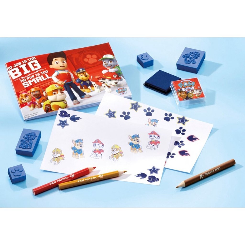 Paw Patrol 2-in-1 Creative Set with Fuse Beads, Stamps, Ink, Drawing Pad, Colored Pencils