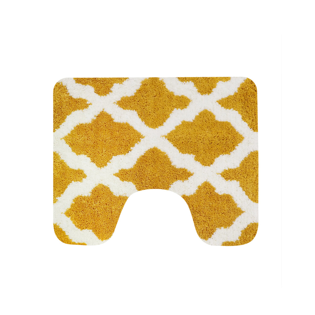 Dutch House Toilet Mat Toulon 60x50 cm Oker/White