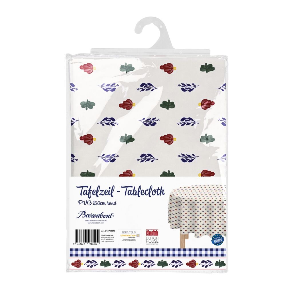 Dutch House Boerenbont Round Oilcloth 150 cm - Durable Table Cover