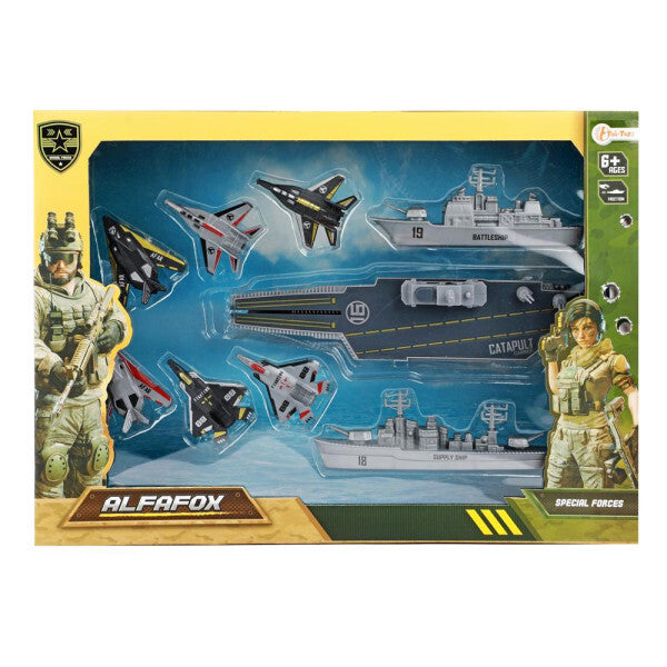 Toi Toys Alfafox Military Aircraft Carrier with Launch Jets
