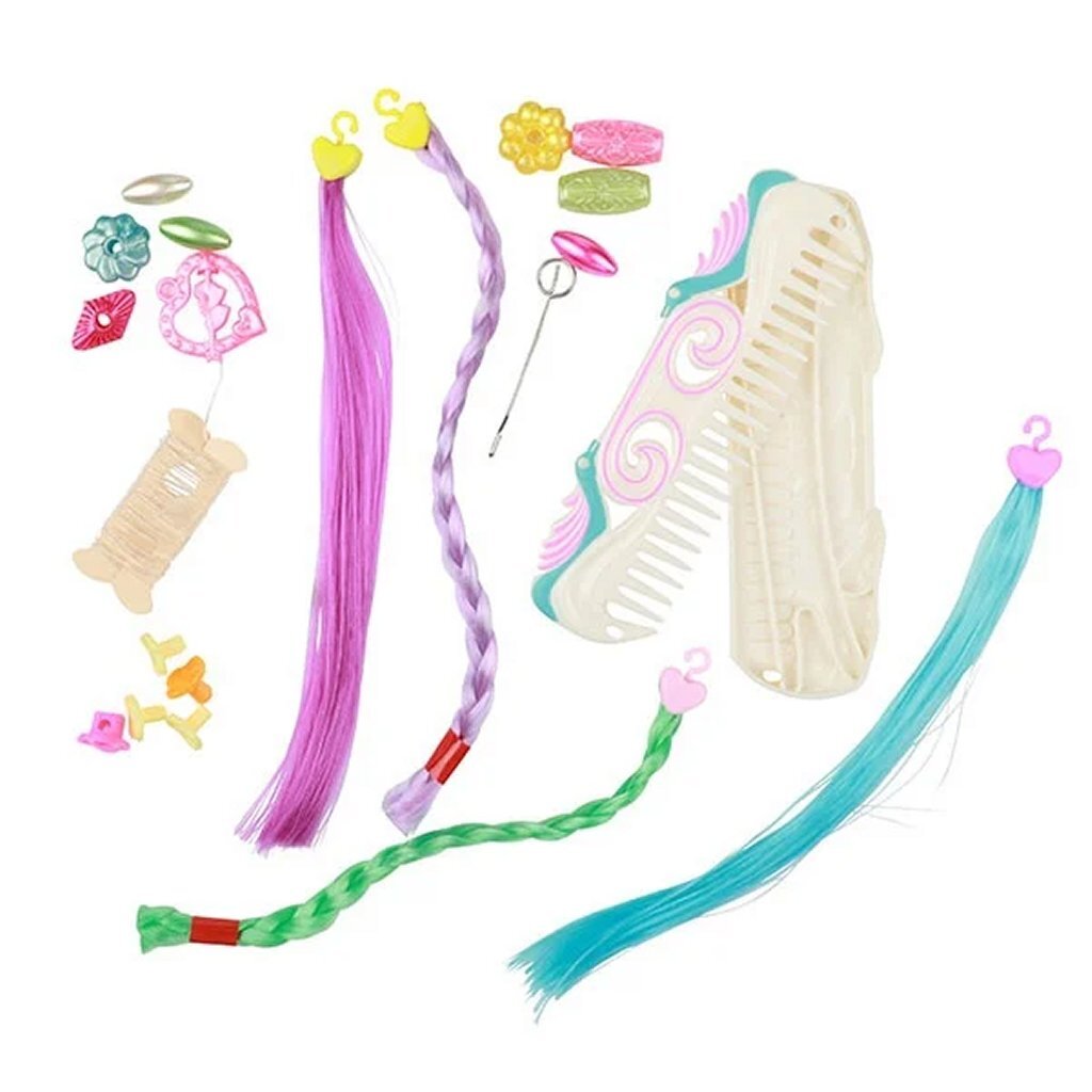 Toi-Toys Hair Set with Colourful Clips and Beads for Party Hairstyles