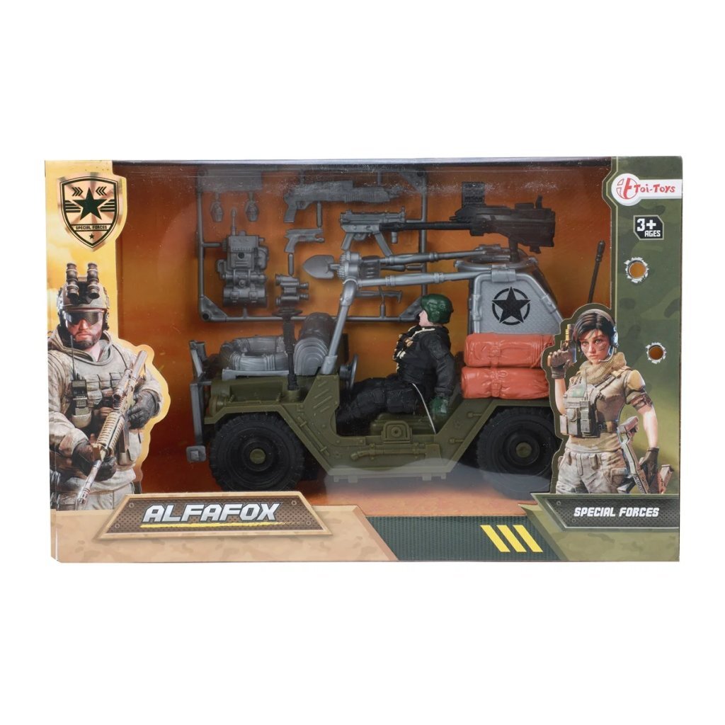 Toi-Toys Alfafox Jeep with Figure and Accessories