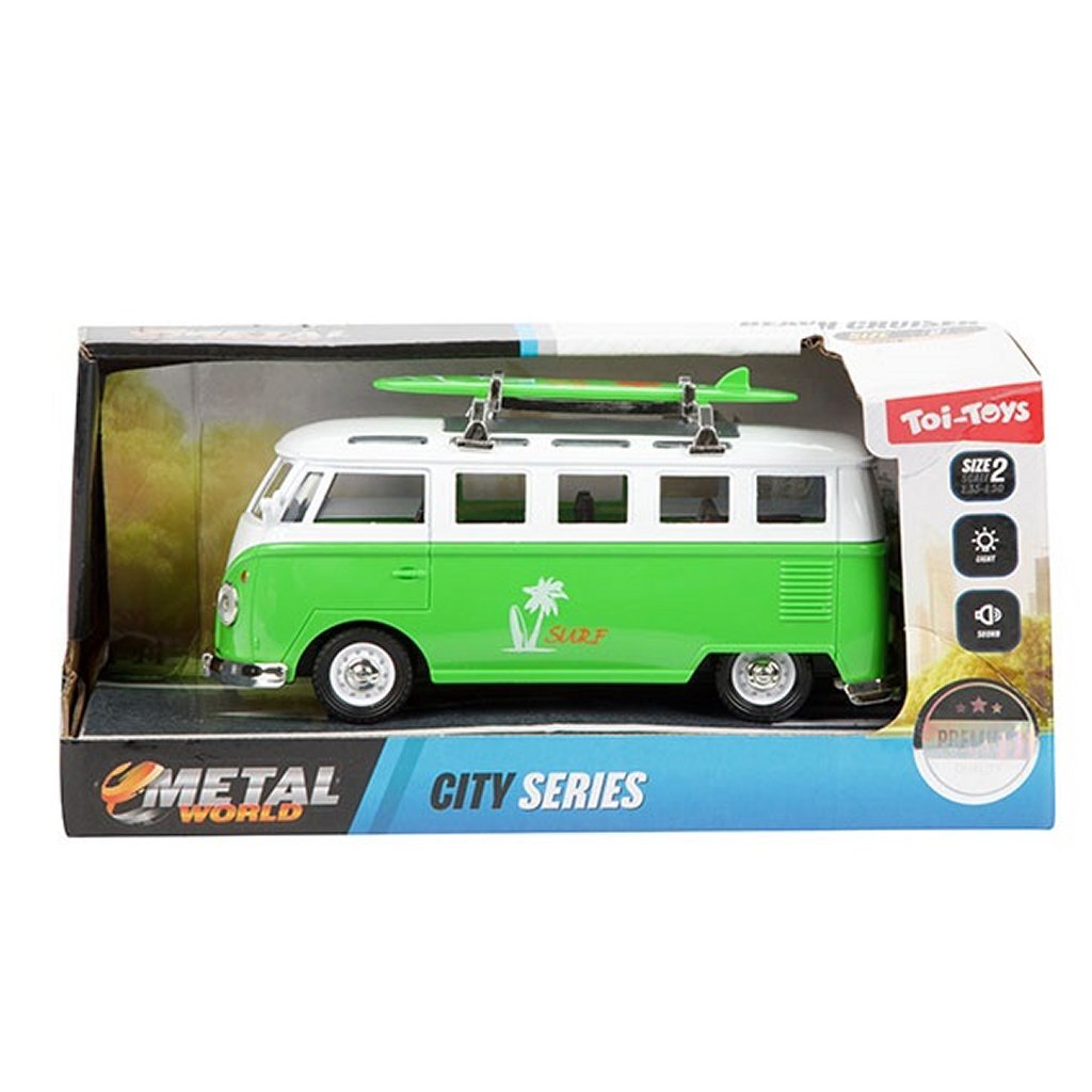 Metal VW Bus + Light and Sound Assortment - Random Color