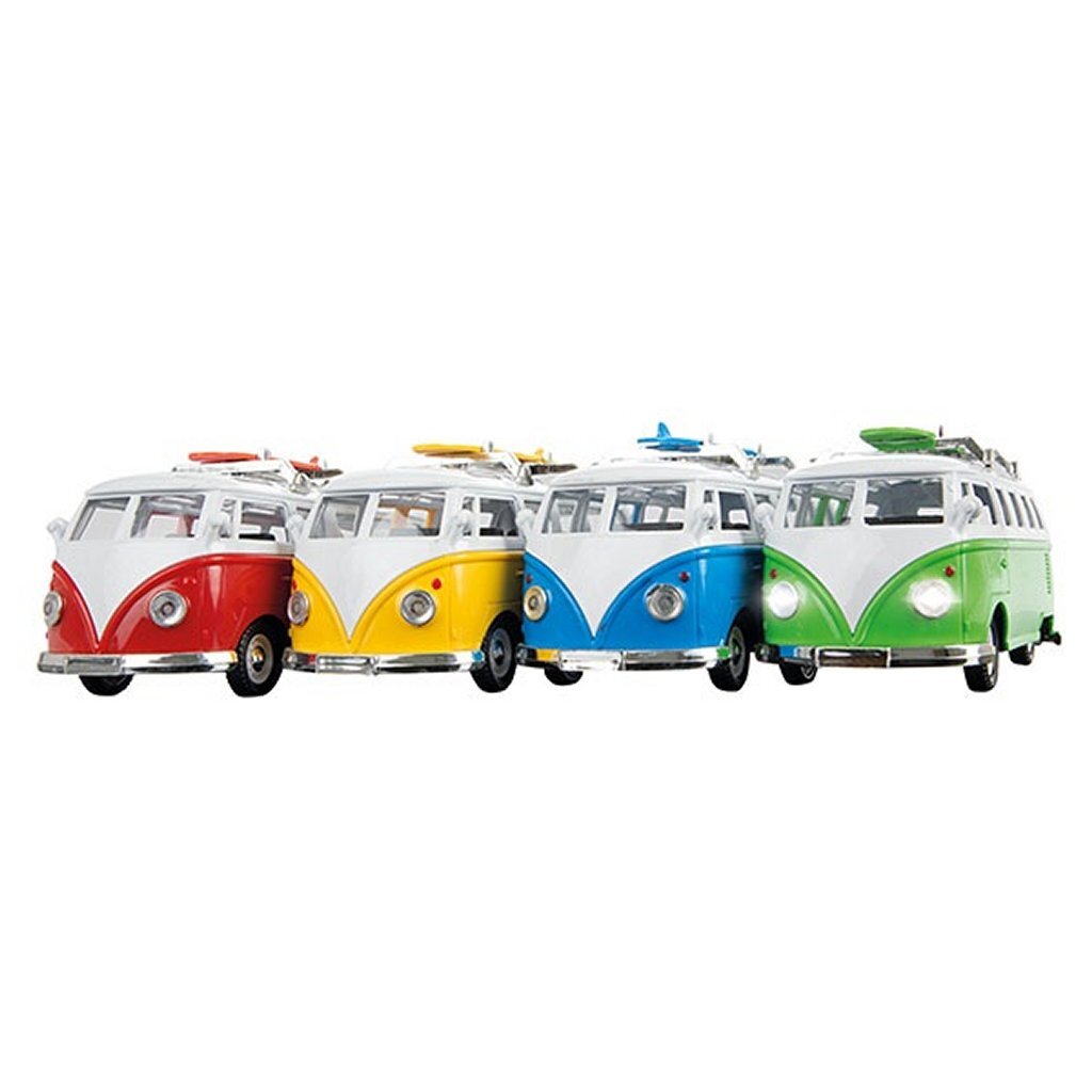 Metal VW Bus + Light and Sound Assortment - Random Color