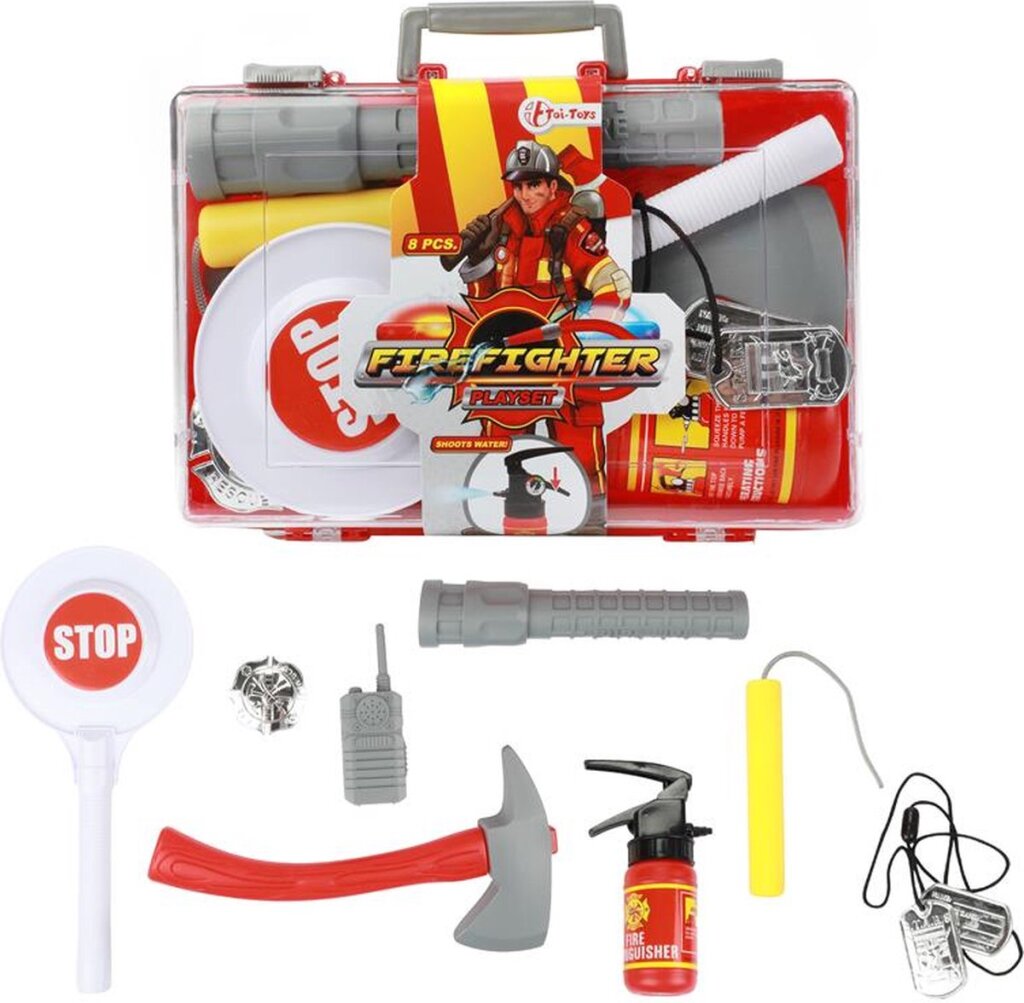 Toi Toys Fire Fighter Case with Accessories 25x16x6cm