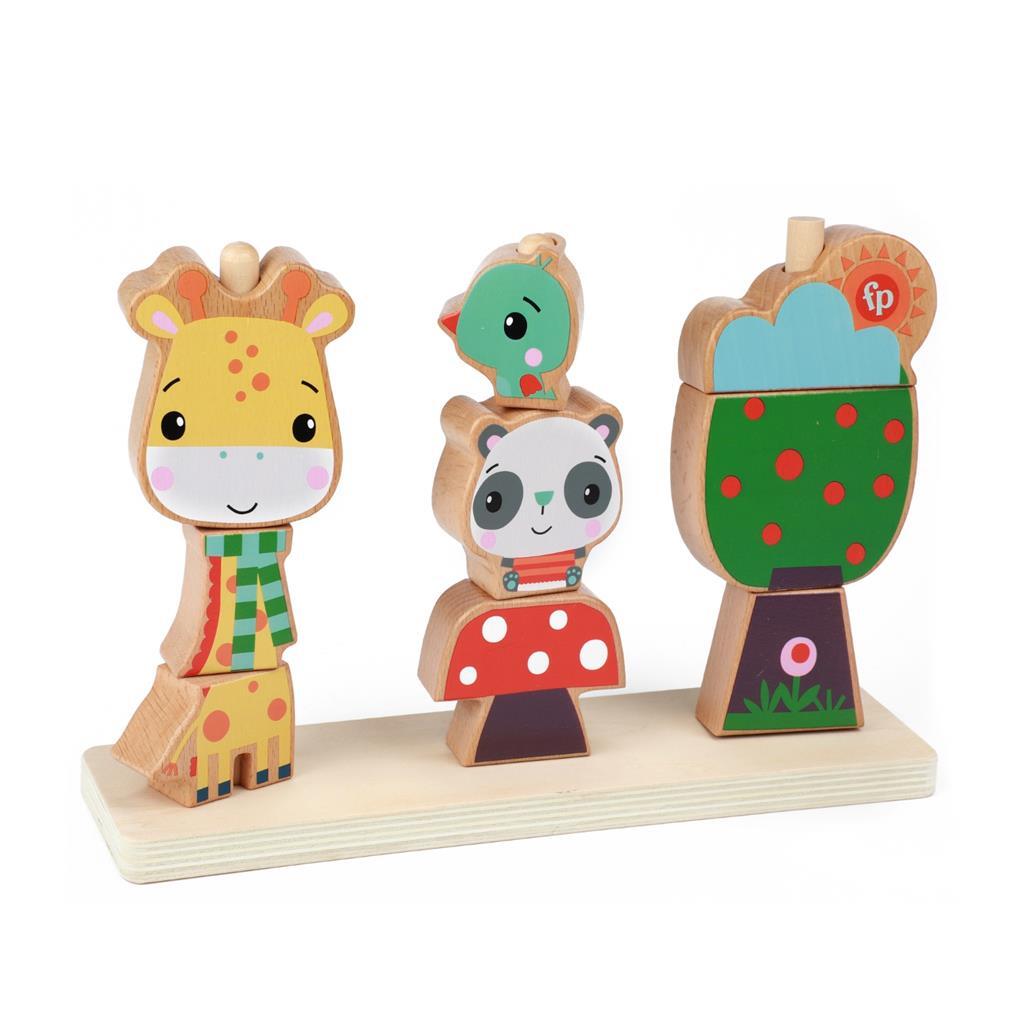 Fisher Price 3D Wooden Stacking Puzzle 9 Pieces