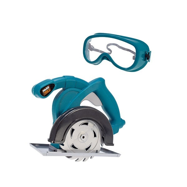 Power Tools Circular Saw with Safety Glasses - Toy Circular Saw for Kids - Ages 4+