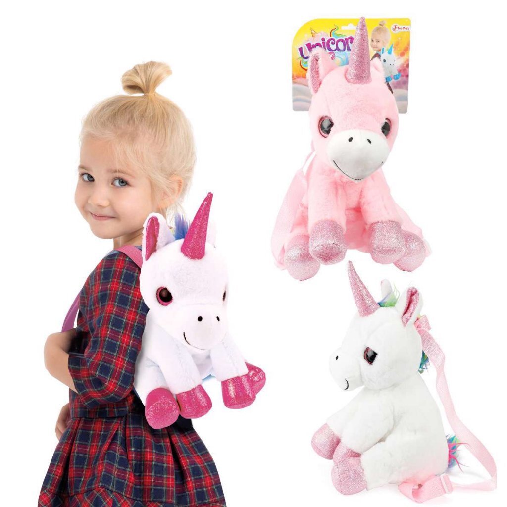 Toi-Toys Unicorn Plush Toy Backpack 30 cm