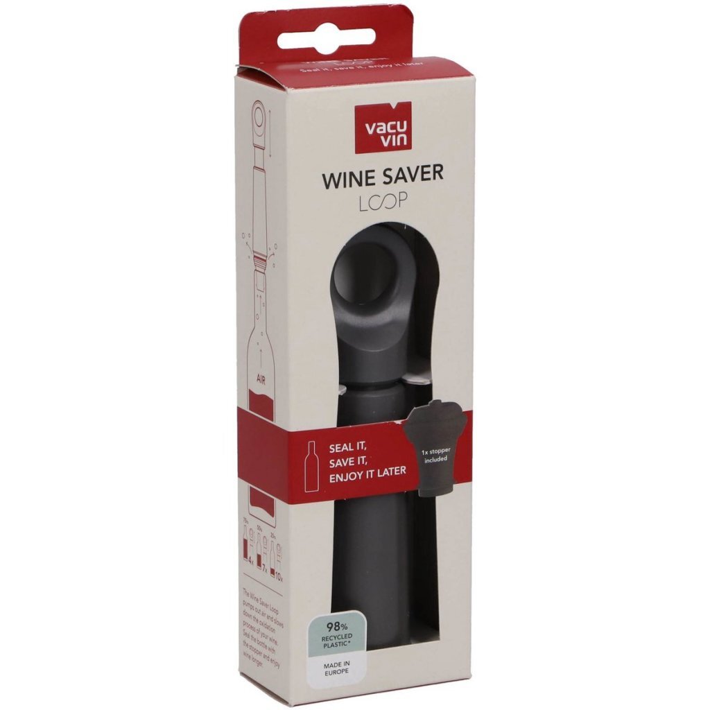 Vacuvin Wine Stopper Graphite - Vacuum Seal for Wine Preservation