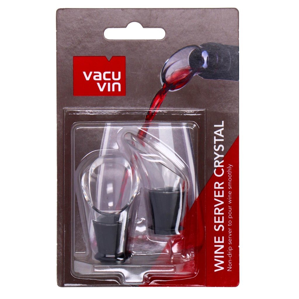 Vacu Vin Crystal Drip-Free Wine Pourer Set of 2
