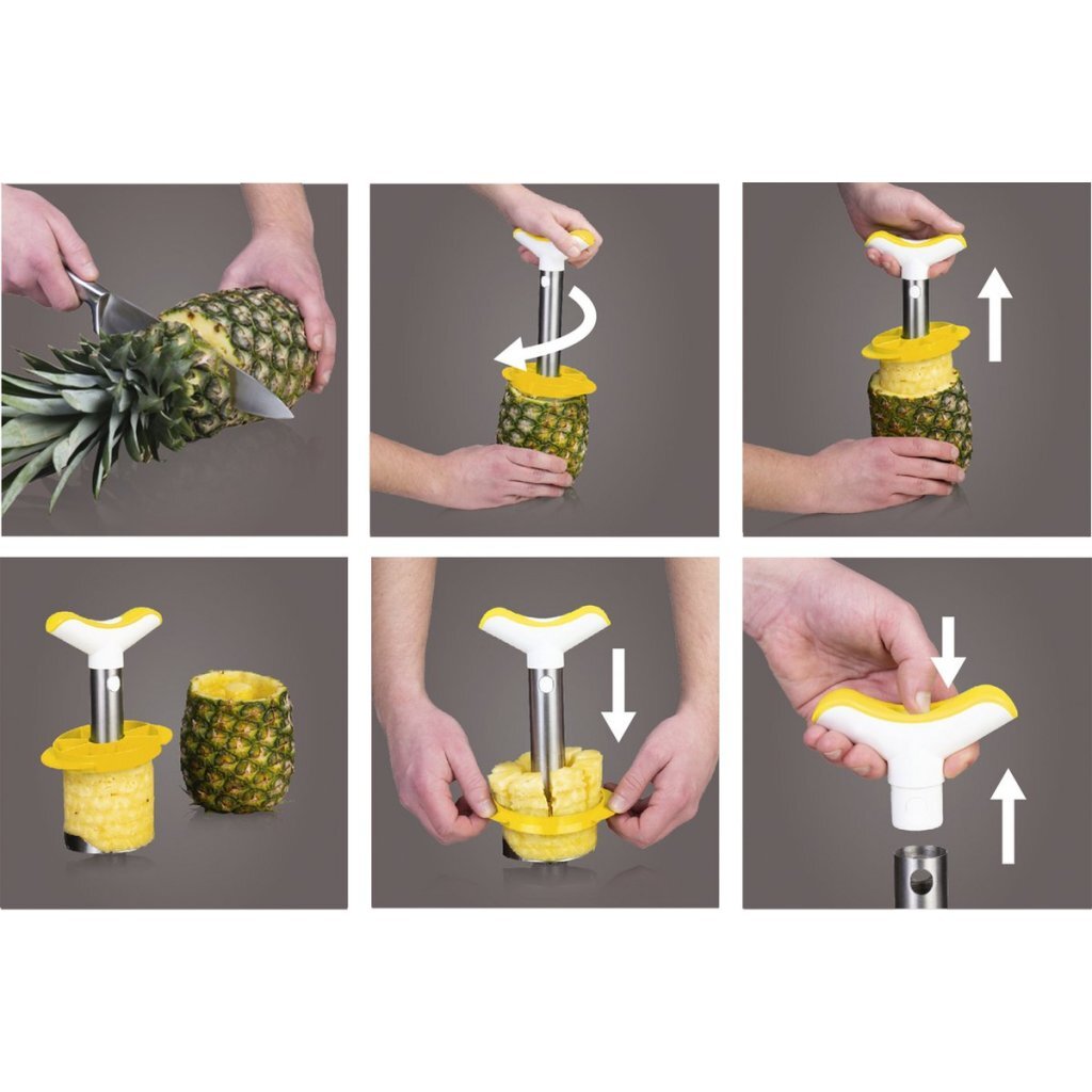 Vacuvin Pineapple Slicer Stainless Steel/White/Yellow