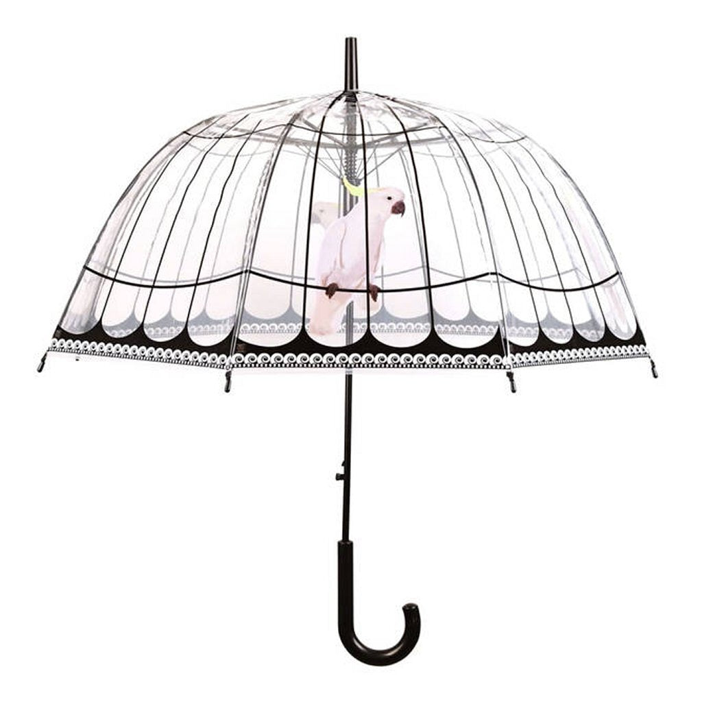 Esschert Design Birdcage Umbrella 81 cm Transparent/Black