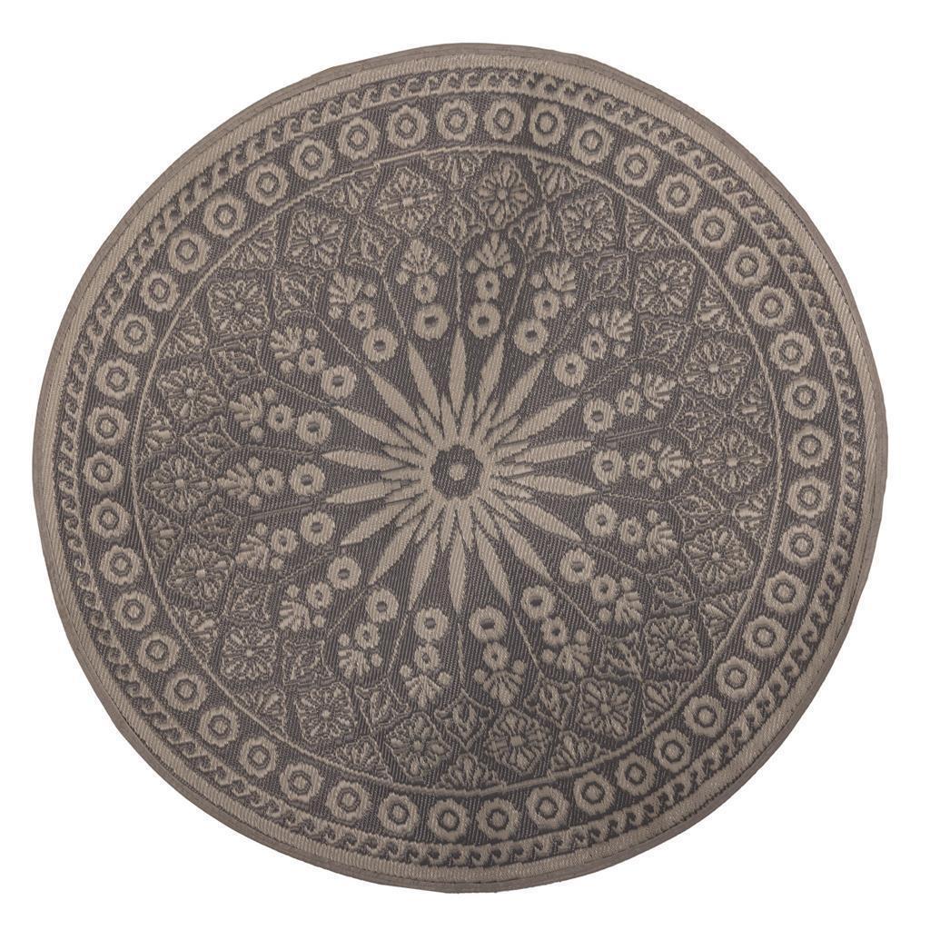 Esschert Design Garden Rug Grey Round 170 cm