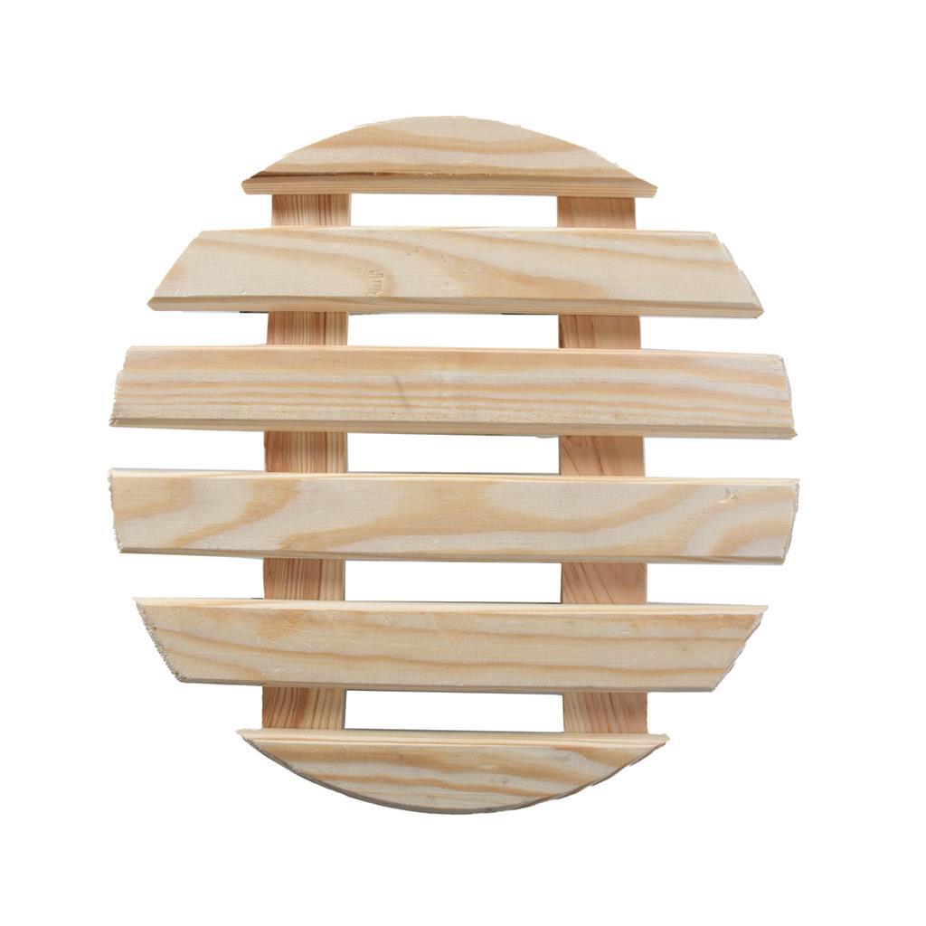 Esschert Design Round Wooden Plant Trolley 28.7x28.8x8.3 cm