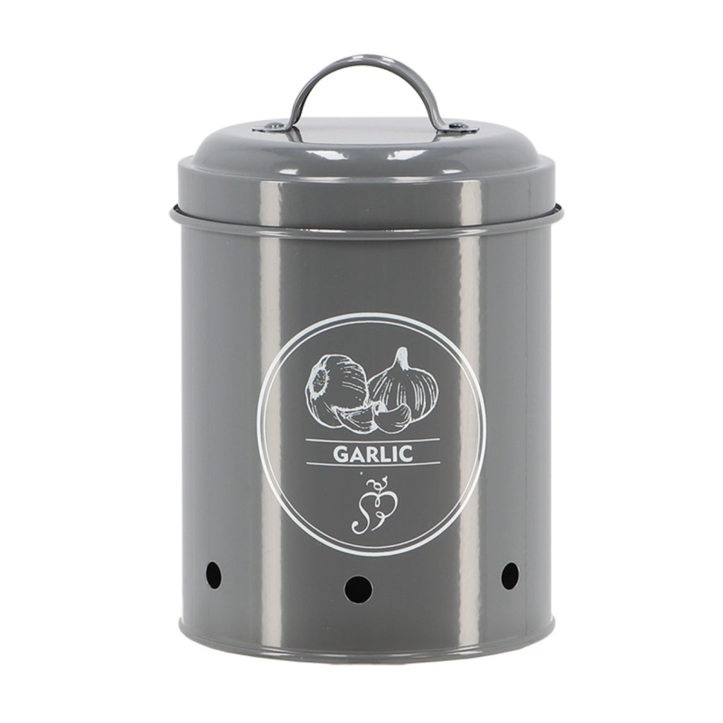 Esschert Design Garlic Storage Tin Anthracite