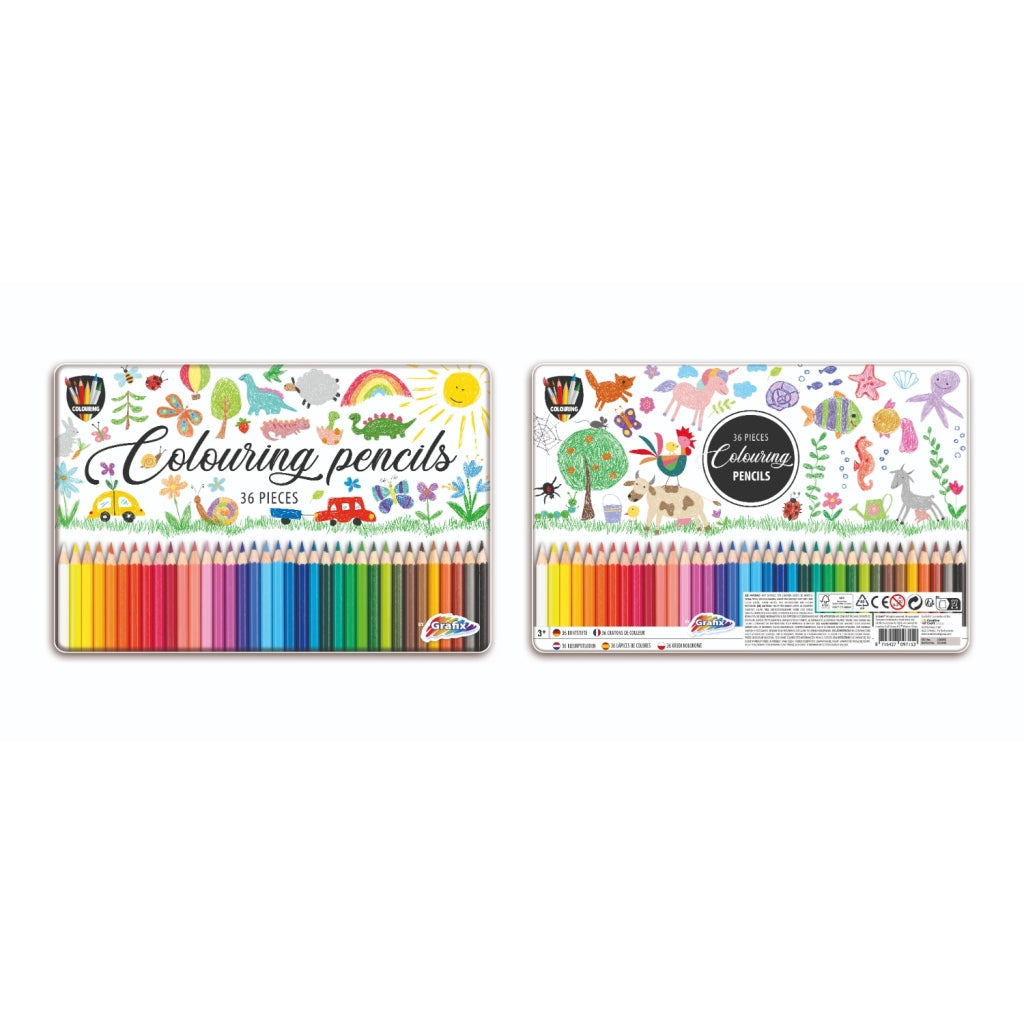 Grafix Colored Pencils in a Tin 36 Pieces