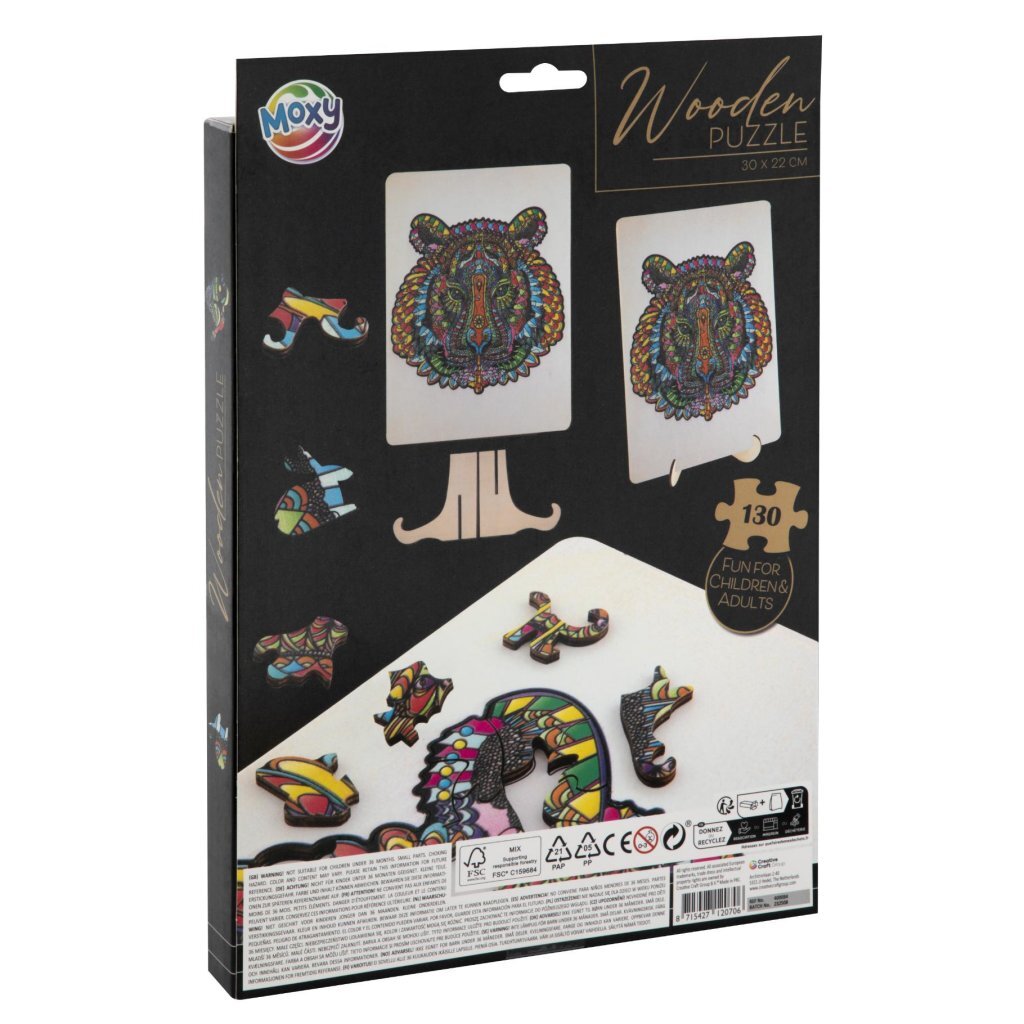 Wooden Tiger Puzzle 130 Pieces