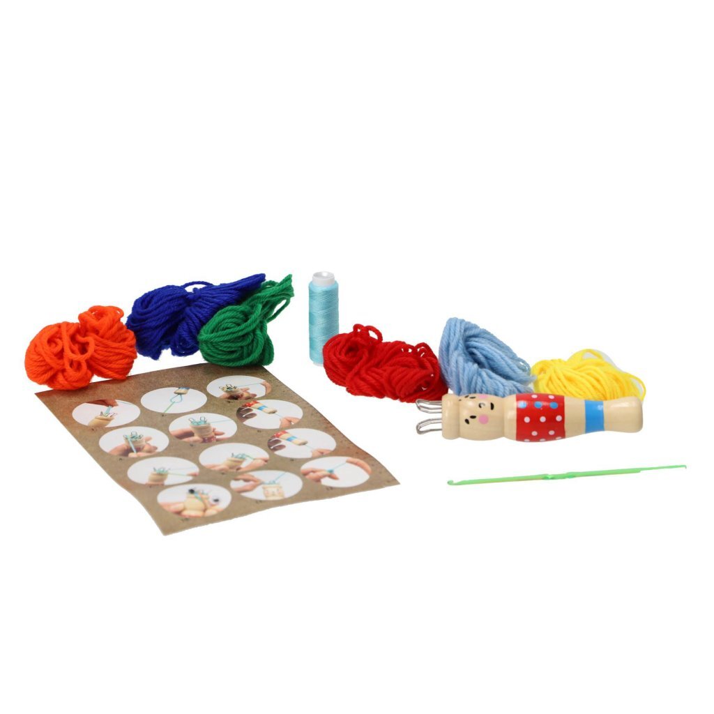 Creafun Knitting Set - Includes Spool, Hook, and Yarn for Ages 5+