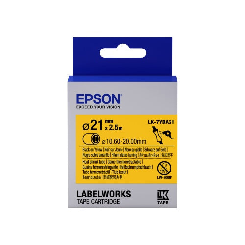 Epson LabelWorks LK-7YBA21 - Schwarz auf Gelb - Rolle (3,6 cm x 3 m) 1 Rolle(n) Rohr - für LabelWorks LW-1000, LW-300, LW-400, LW-600, LW-700, LW-Z5000, LW-Z5010, LW-Z900 (C53S657904) afbeelding 1