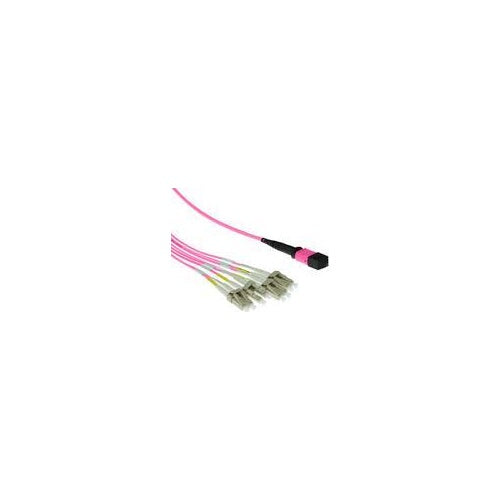 ACT 2 meter Multimode 50/125 OM4 fanout patchcable 1 X MTP female - 4 X LC duplex 8 fibers. 2m 8x50/125 om4 mtp/mpo(f) (RL7842) afbeelding 1