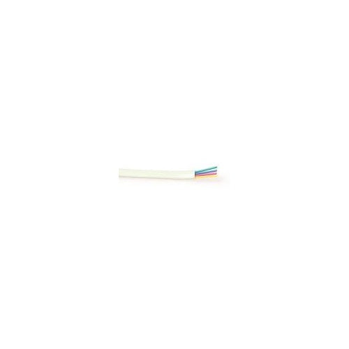 ACT Modular flatcable 4 conductors white. Conductors: 4 Modular cable 4c white 100m (TD604W) afbeelding 1