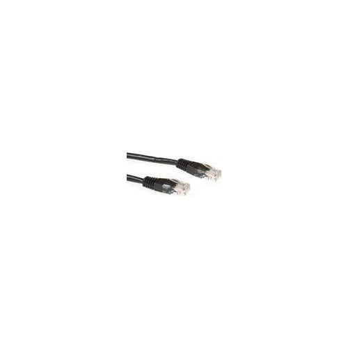 ACT Black 20 meter U/UTP CAT5E patch cable with RJ45 connectors. Cat5e u/utp black 20.00m (IB5920) afbeelding 1